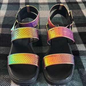 Mix No. 6 Red and Pink Sandals with Chunky Sole